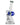 Front view of the Cyberpunk Bong, a clear glass water pipe with a blue accent on the neck and a simple beaker shape.