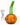 Front view of the Jack The Ripper Bong, a sculpted glass piece with a green neck and orange body.