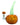 Front view of the Jack The Ripper Bong, a sculpted glass piece with a green neck and orange body, resembling a pumpkin.