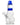 Front view of the Snowman Bong, a clear glass water pipe shaped like a snowman with a blue hat and red mouth.