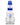 Front view of the Snowman Bong, a clear glass water pipe shaped like a snowman with a blue hat and base.