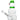 Front view of the Snowman Bong, a clear glass water pipe with a green accent on the neck.
