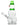 Front view of the Snowman Bong, a clear glass water pipe with a green accent on the neck.