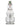 Front view of the Snowman Bong, a clear glass water pipe shaped like a snowman.