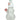 Front view of the Snowman Bong, a white glass piece shaped like a snowman with a detailed base and curved neck.