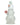 Front view of the Snowman Bong, a white glass piece shaped like a snowman with a detailed base and curved neck.