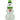 Front view of the Snowman Bong, a clear glass piece shaped like a snowman with a green hat.