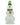 Front view of the Snowman Bong, a clear glass piece shaped like a snowman with a green hat.