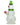 Front view of the Snowman Bong, a clear glass piece shaped like a snowman with a green hat.
