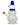 Front view of the Snowman Bong, a clear glass piece with a wide base and blue accent on the neck.