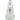 Front view of the Snowman Bong, a clear glass piece shaped like a snowman with a red and white patterned mouthpiece.