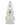 Front view of the Snowman Bong, a clear glass piece shaped like a snowman with a red and white patterned mouthpiece.