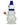 Front view of the Snowman Bong, a clear glass piece with a blue accent and rounded base.