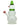 Front view of the Snowman Bong, a whimsical glass piece with a rounded base and green accent at the top.