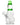 Front view of the Snowman Bong, a clear glass piece with a green mouthpiece and sculpted design.
