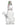 Front view of the Snowman Bong, a clear glass water pipe shaped like a snowman with a simple, curved neck.