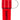 Front view of The Keeper, a red, cylindrical case with a black cap and lanyard loop, isolated on a white background.
