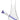 Front view of the Vase Bong, showcasing a clear glass structure with a purple mouthpiece and simple, curved design.
