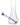 Front view of the Vase Bong, showcasing a clear glass structure with a purple mouthpiece and simple, curved design.