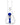 A front view of the Vase Bong, featuring a clear glass construction and a blue accent on the joint.