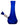 Front view of the blue Vase Bong, showcasing its smooth glass form and simple, cylindrical design.