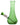 A side view of the Vase Bong, showcasing its green glass construction and simple, cylindrical shape.