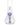 Front view of the Vase Bong, featuring a clear glass construction with a purple accent on the neck.
