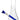 Front view of the Vase Bong, a clear glass piece with a blue joint and simple, curved form.