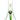 Front view of the Vase Bong, a clear glass piece with a rounded base and a green joint visible at the top.