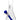 Front view of the Vase Bong, a clear glass piece with a blue mouthpiece, positioned against a plain white background.