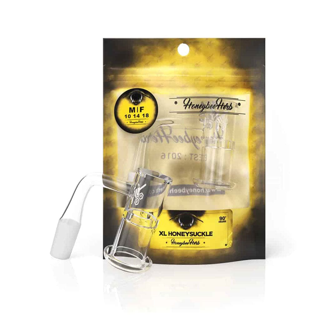 Honeybee Herb Honeysuckle XL 90° Quartz Banger - Yellow Line