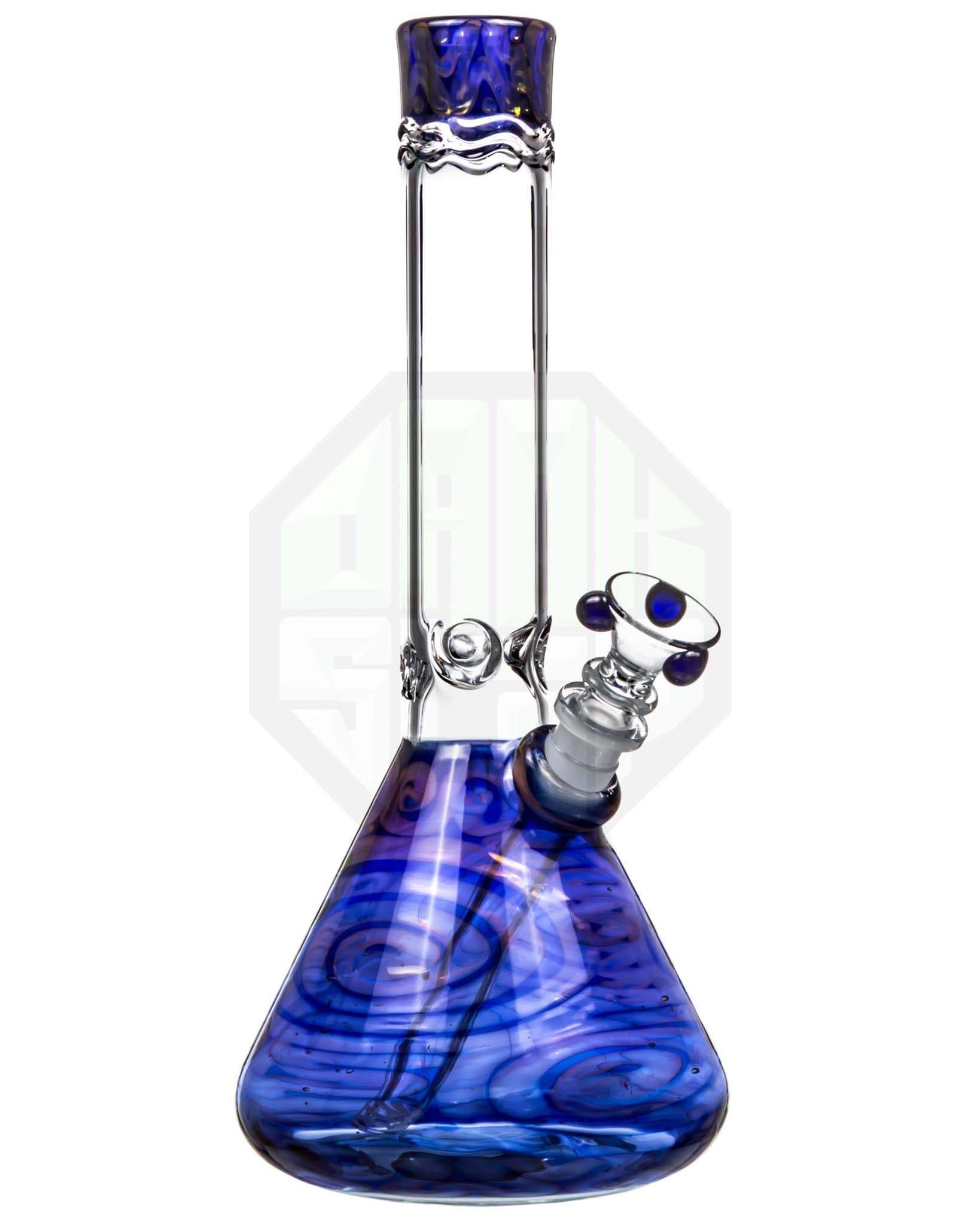 45 Degree View of Colored Glass Bong