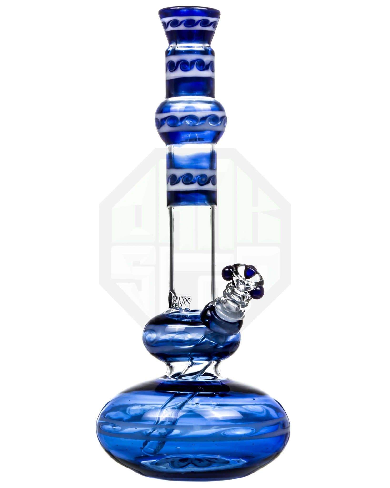 45 Degree View of Colored Glass Water Pipe