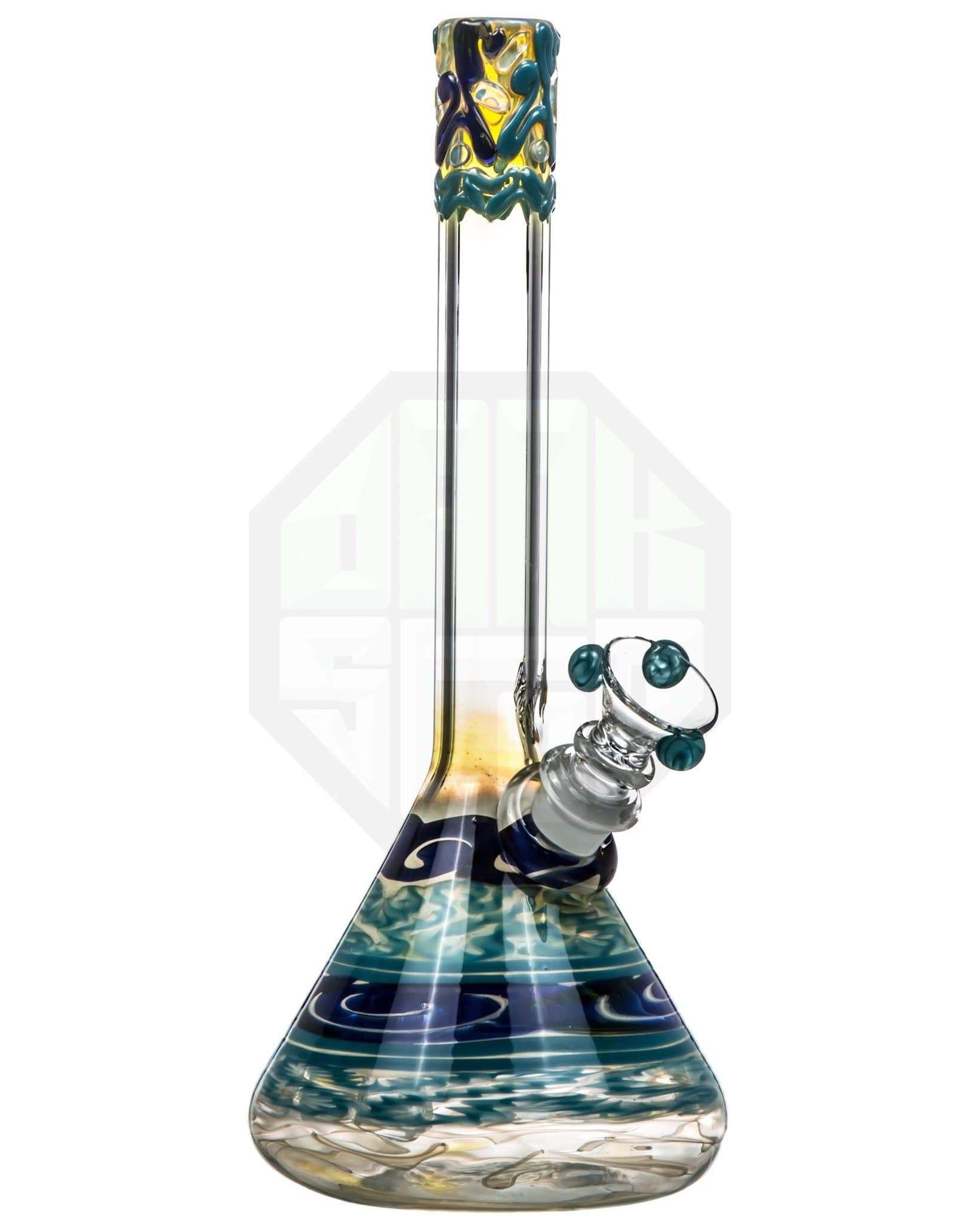 skinny neck aqua fumed bong by hvy glass