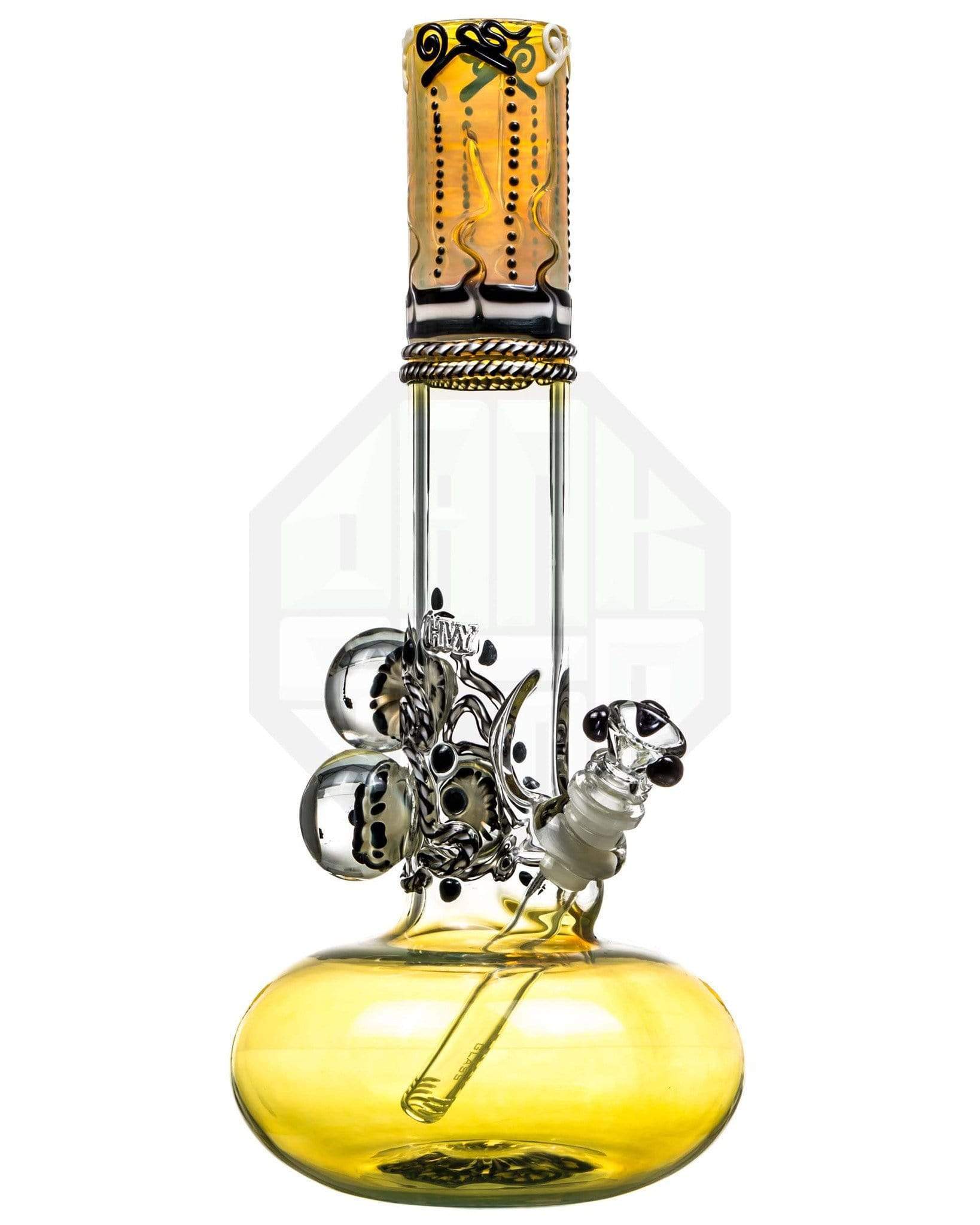 45 Degree View of Fumed Glass Beaker Bong