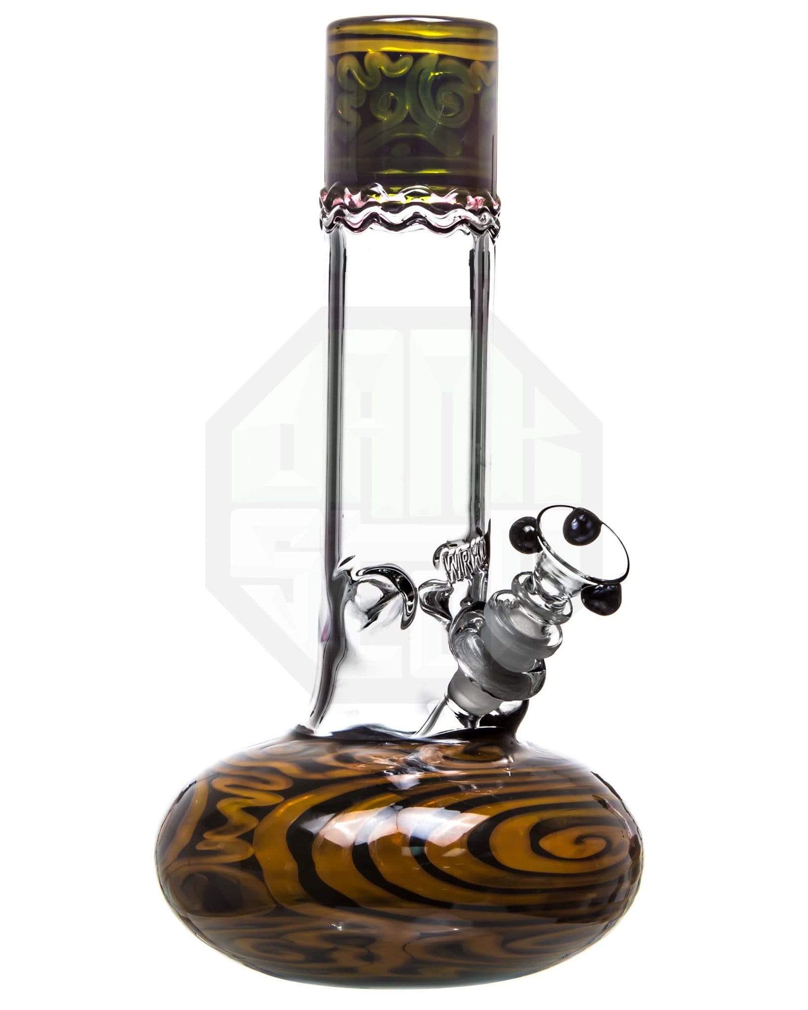 45 Degree View of Colored Glass Beaker Bong