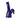 Front view of the 4" Mini Water Pipe - Bluntman & Chronic, a blue glass pipe with a flared base.