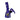 Front view of the 4" Mini Water Pipe - Groovy Blue, featuring a colorful, patterned design on vibrant blue glass.