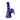 A front view of the 4" Mini Water Pipe - Groovy Blue, showcasing its vibrant blue glass and simple cylindrical shape.