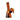 A three-quarter view of the 4" Mini Water Pipe - Jay and Silent Bob in orange glass, showcasing its compact size and simple design.