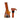 A front view of the 4" Mini Water Pipe - Jay and Silent Bob orange glass pipe with a simple, rounded design.
