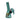 Front view of the Mooby's Teal 4" Mini Water Pipe, a small teal glass pipe with a simple, rounded form.