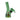 Front view of the 4" Mini Water Pipe - Snoochies Green, showcasing its compact size and vibrant green hue.