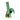 A front view of the 4" Mini Water Pipe - Snoochies Green, showcasing its simple, compact design against a plain white background.