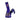 Front view of the “4” Mini Water Pipe - Bluntman & Chronic Blue, showcasing a compact, blue glass pipe with a unique, rounded base.