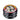 Front view of the Jay and Silent Bob's Secret Stash Grinder, a dark-colored, multi-tiered metal grinder with a circular shape.