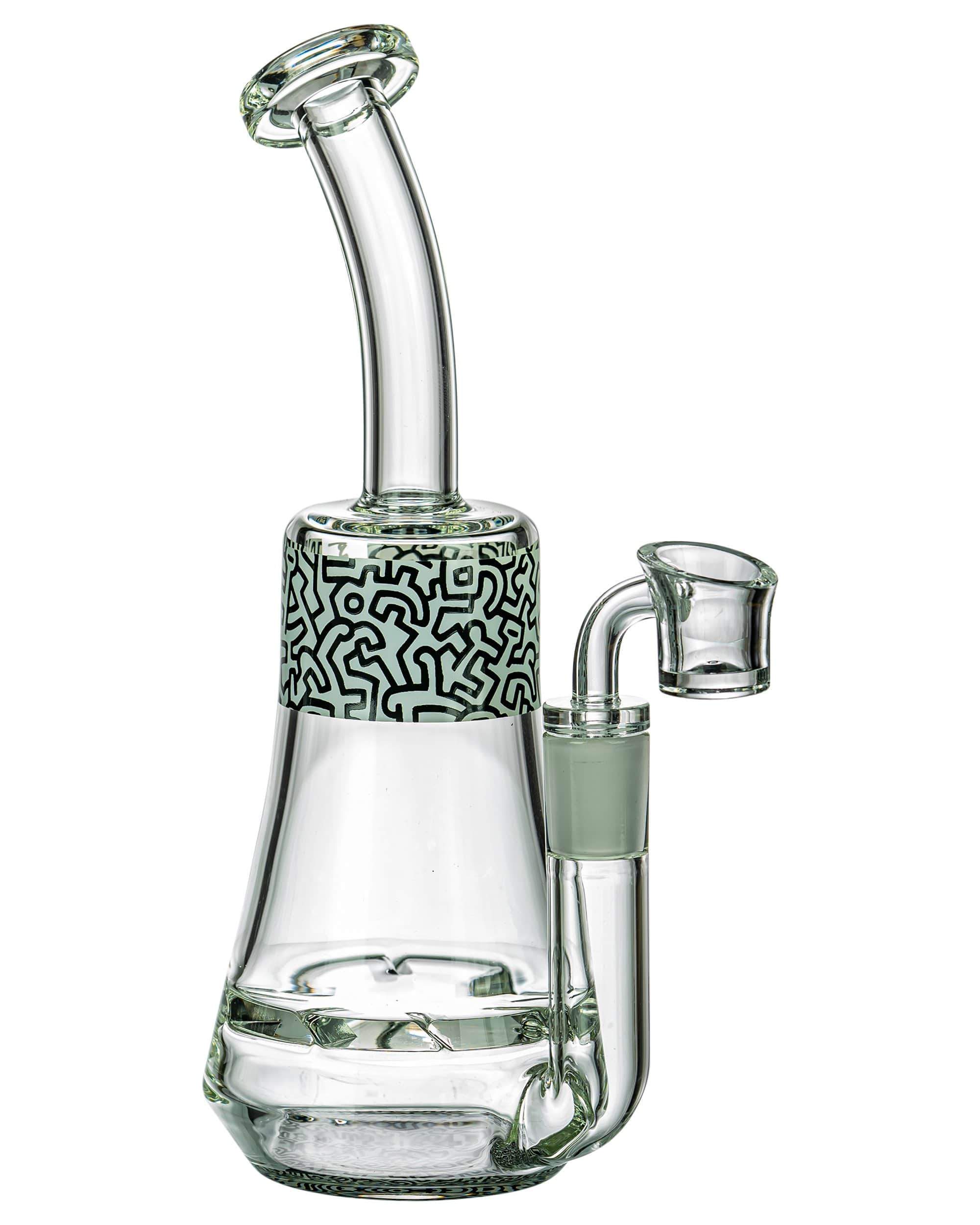 K.Haring 9.4" Glass Dab Rig Black & White