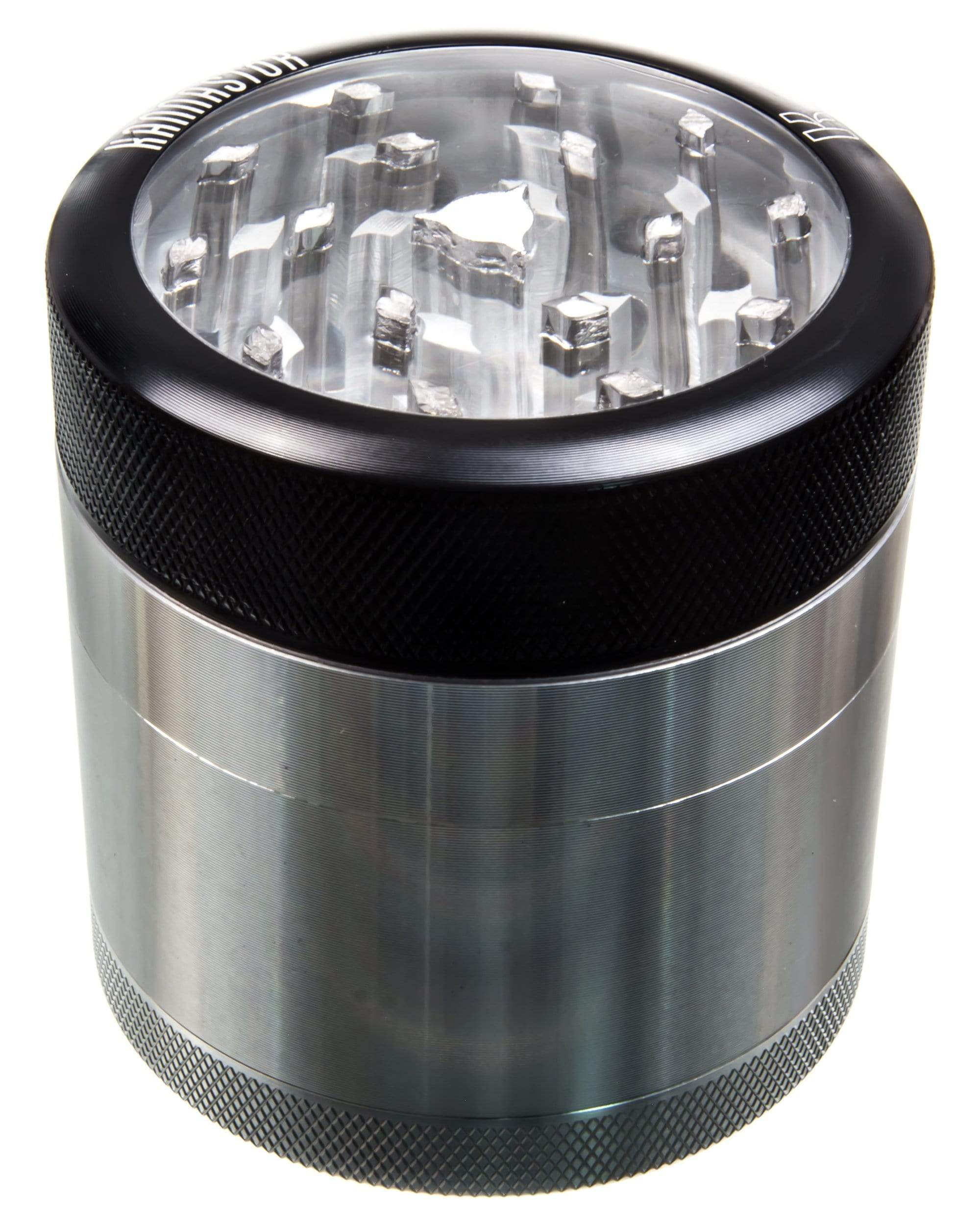 45 Degree View of Clear Top Grinder