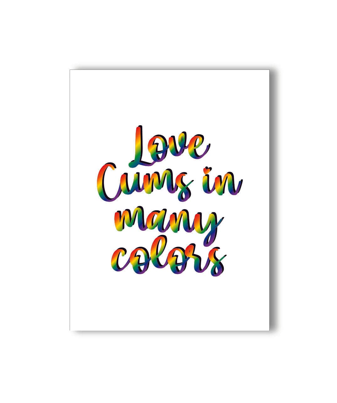 Love Cums Pride Card