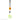 Top-down view of an Ooze Movez Wireless Speaker 510 Vape Battery in lime green hanging from a colorful patterned lanyard against a white background.